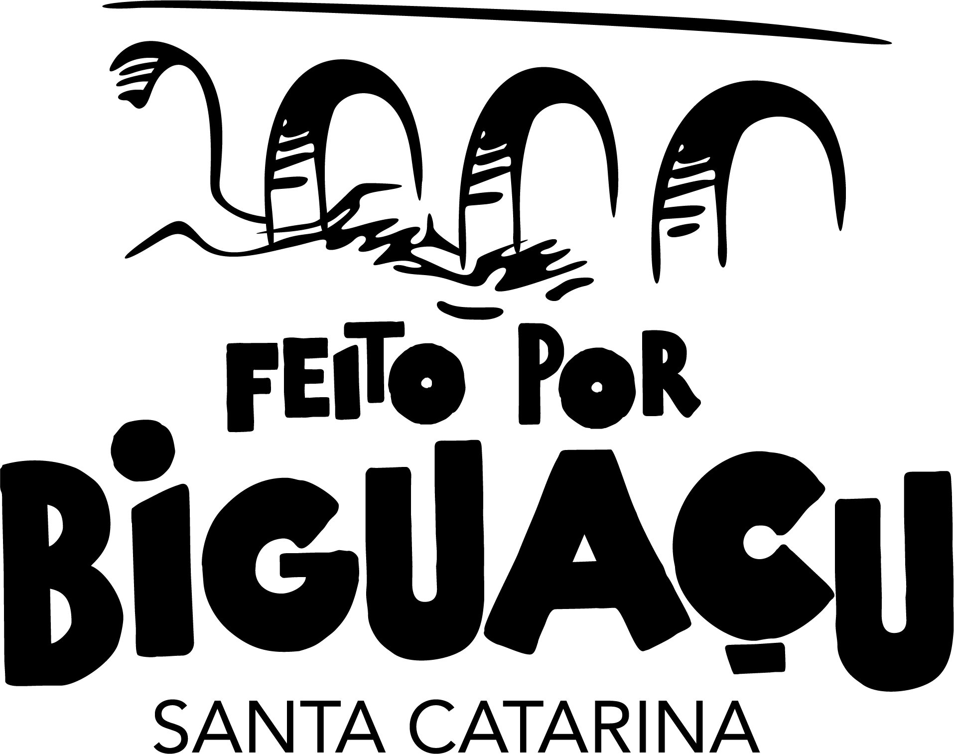 Feito por Biguaçu - logo negativa